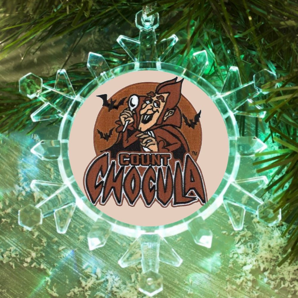 Monster Cereal Count Chocula Snowflake Blinks Holiday Christmas Tree Ornament